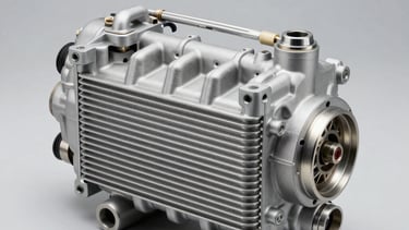 A skilled mechanic using diagnostic tools on a car engine in a modern workshop