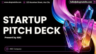 Startup Pitch Deck template from the $5K Consultant Replacement Kit showing modern slide design.