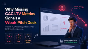 Why Missing CAC LTV Metrics Signals a Weak Pitch Deck