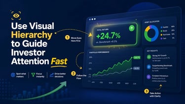 Use Visual Hierarchy to Guide Investor Attention Fast