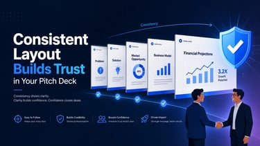 Consistent Layout Builds Trust in Your Pitch Deck