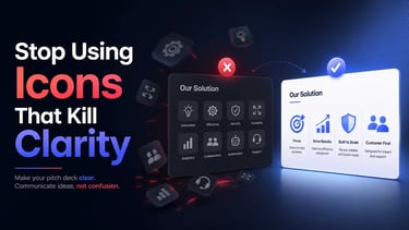 Stop Using Icons That Kill Clarity in Pitch Decks