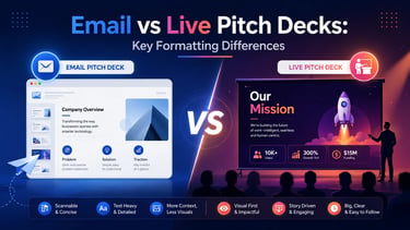 Email vs Live Pitch Decks: Key Formatting Differences