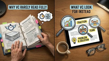 Comparison of skimming versus focused pitch deck review