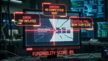 Forensic audit revealing general pitch deck mistakes.