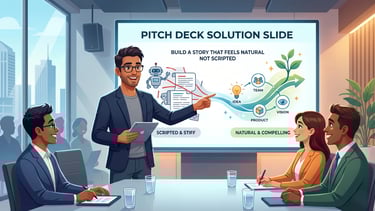 Pitch Deck Solution Slide: Build a Story That Feels Natural Not Scripted