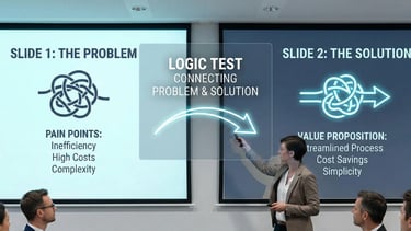 The 2-Slide Pitch Deck Logic Test: Connecting Problem and Solution