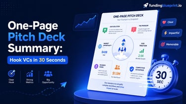 One-Page Pitch Deck Summary Hook VCs in 30 Seconds