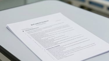 An auditor conducting a compliance review in a bright, modern medical office