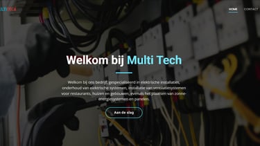 Fast and modern website for Multi Tech Services electronics company in the Netherlands