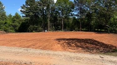 Finish grade on a building pad 