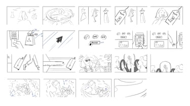 Storyboard FEVR paris Sunbit Video collage mix media video hybride motion design paris 2factory