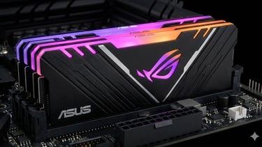 Memoria ram Asus rog, imagem gerada por ia