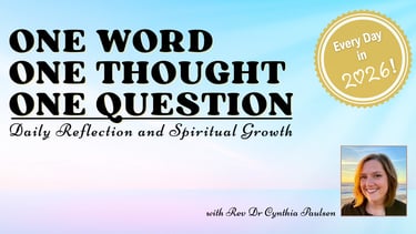 graphic about Cynthia Paulsen's Facebook Group One Word, One Thought, One Question