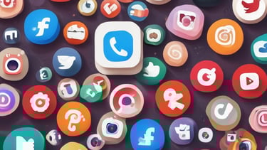 A social media dashboard showing growing engagement and brand stats.