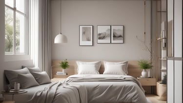 Professional cleaning staff preparing a rental apartment with fresh linens