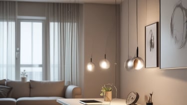 Technician performing light maintenance in a well-kept rental apartment