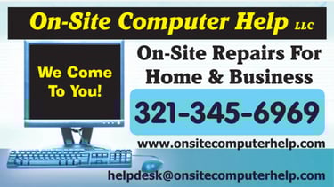 On-Site Computer Help – We Come To You for on-site computer repair in Volusia County, FL