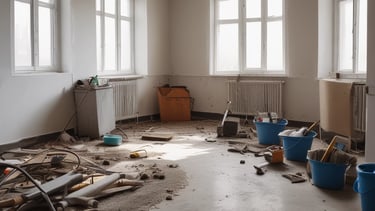 An office space being cleaned with modern equipment and attention to detail.