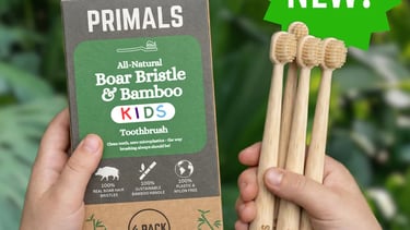 Primals kids boar bristle and bamboo toothbrush: The Best Kids Organic Toothbrush