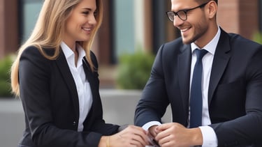 Hands shaking over a new business contract in a bright office