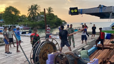 Perjalanan menuju lokasi TMMD di Desa Longgar Apara