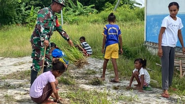 Pembongkaran Material di Desa Longgar