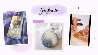 Grabado en vivo sobre diferentes materiales para marcas y bodas.