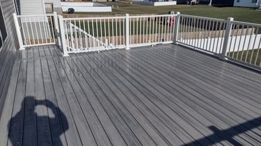 Trex composite deck installation by Columbus, Ohio contractor