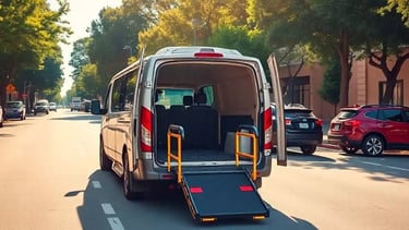 Furgoneta con elevador para silla de ruedas