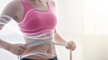 a woman in a pink top and jeans jeans