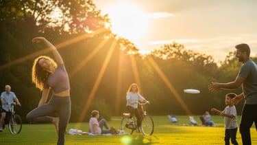 a woman is playing frisbee golf in the sun