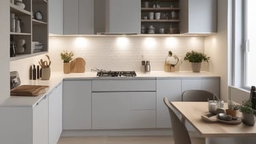 A modern living room renovation showcasing stylish furniture.