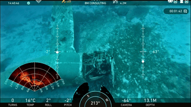 BM ROV inspection of airplane wreck Greece