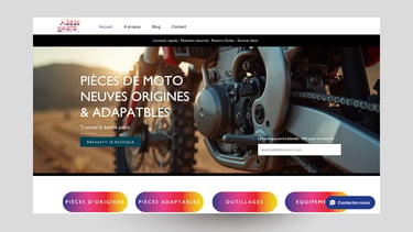 Site vitrine pièces2moto