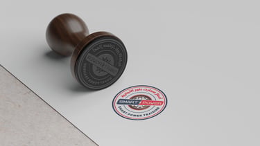 a stamp on a piece of paper