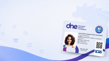 Carteira DNE padronizada pela lei federal da meia-entrada.