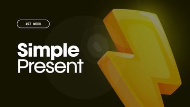 a lightning bolter with the words simple present