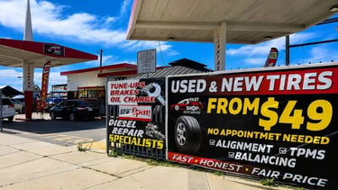 Fast Tire Shop Bell Gardens full auto service location providing brake repair, suspension work, A/C 