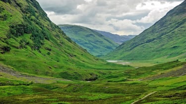 vista cênica das Highlands na Escócia