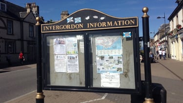 placa de informações em invergordon