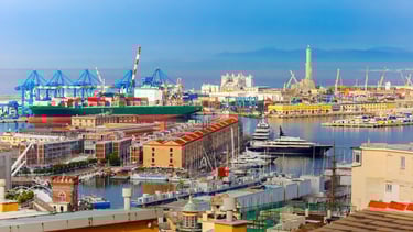 vista do farol de genova