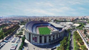 foto do estadio campo nou em barcelona