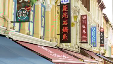 foto das lojas em chinatown singapura