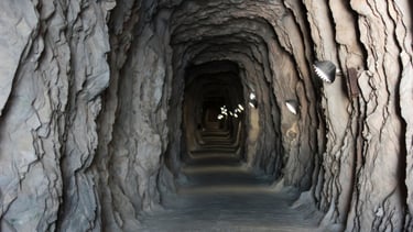 Foto do grande tunel em Gibraltar