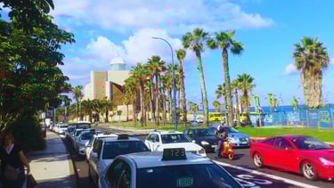 foto do transito beira mar em las palmas gran canaria