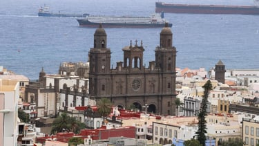 vista do centro histórico de Vegueta em Gran Canaria