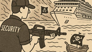 foto representando segurança do cruzeiro contra pirata 
