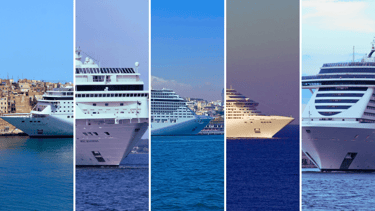 Frota MSC completa na temporada de cruzeiros no Brasil, cinco navios em operação.