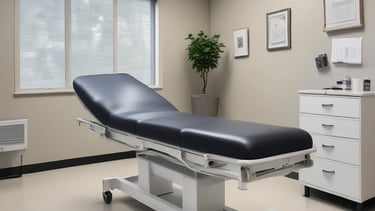 A discreet STD testing setup in a private room.